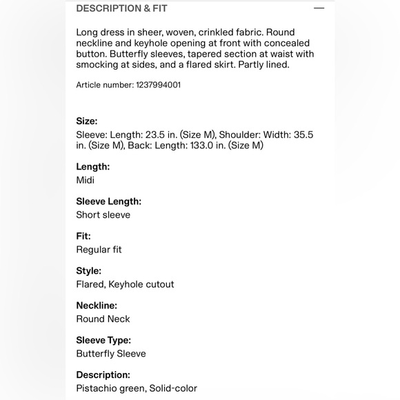 Green maxi dress with flutter sleeves - Picture 9 of 9